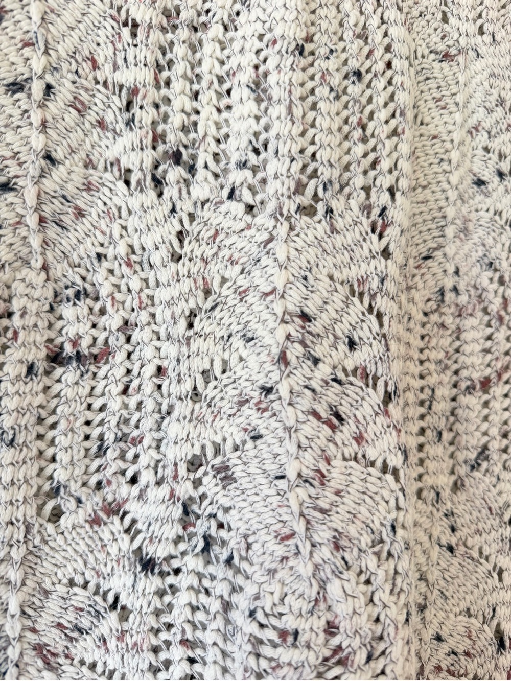 Nic+Zoe Ivory Marled Knit Sweater size Large - Picture 2 of 8